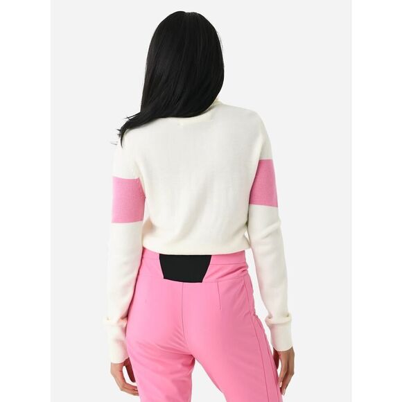 Perfect Moment Ski Sweater II in Snow White & Red Orange Rainbow XL - Picture 2 of 9